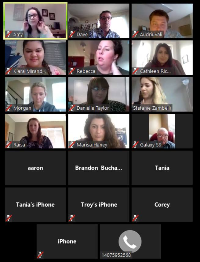 Attendees at the first Young Skål USA Virtual Happy Hour